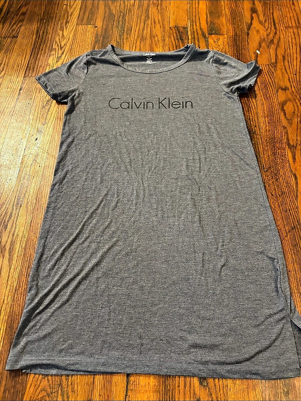 🎉EUC! Calvin Klein Short Sleeve Sleep Dress Gray Size Medium